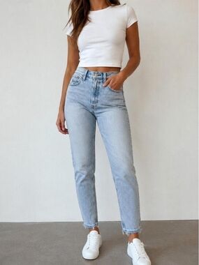 "The Mom" High Rise Light Blue Womens Jeans